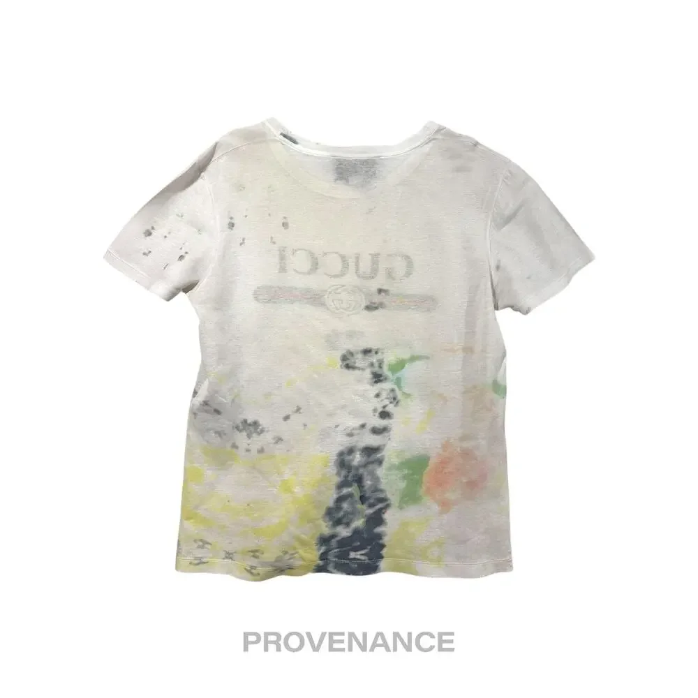 🔴 Gucci GG Vintage Logo T-Shirt - Tie Dye White S